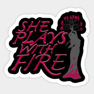 Fire Dancer Pink Sticker